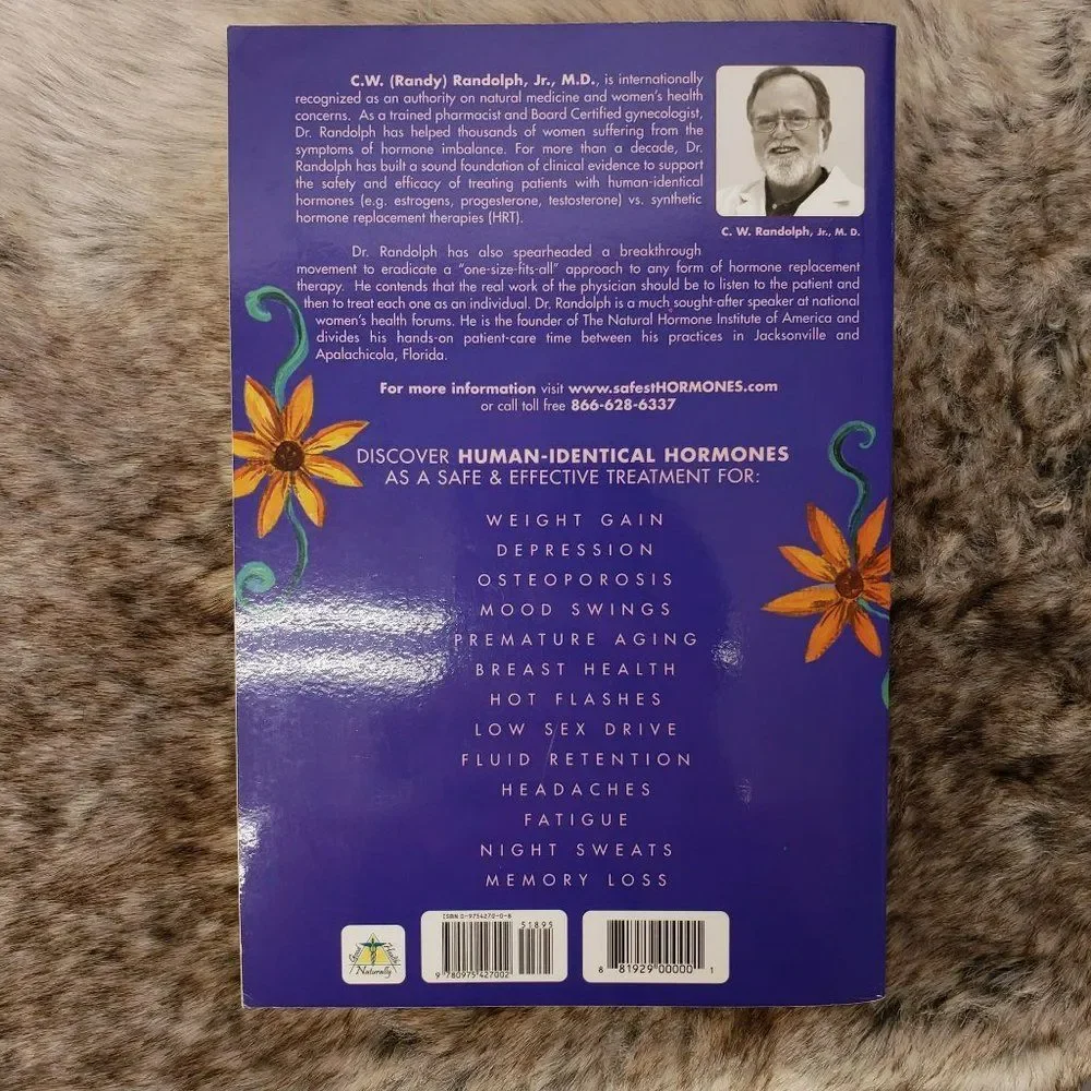 From Hormone Hell to Hormone Well Paperback Book C.W.‎ Randolph Jr M.D.